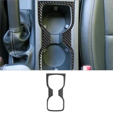 Carbon Fiber Interior Water Cupholder Cover Trim For Ford Ranger 2019-2022