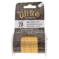 BeadSmith Brass 28 Gauge Craft Wire Elements - 40 Yard Spool
