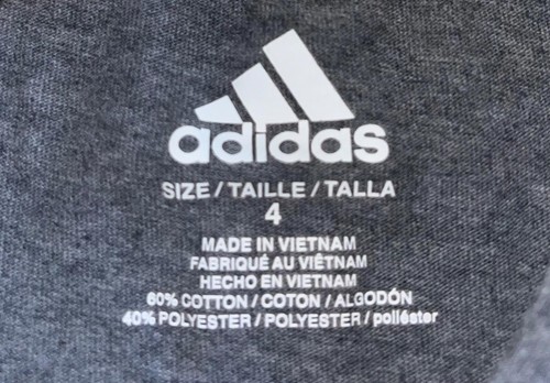 ADIDAS BOYS GRAY SPORTS GRAPHIC TEE SHIRT SIZE 4T EXCELLENT COND LD5 - Picture 3 of 4