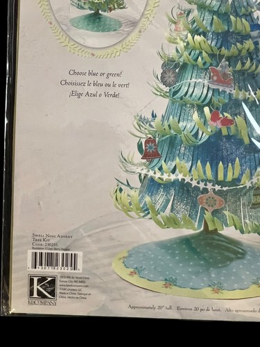 Swell Noel 26 Piece Advent Tree Die Cut Double Sided Tabletop Countdown - Picture 4 of 7