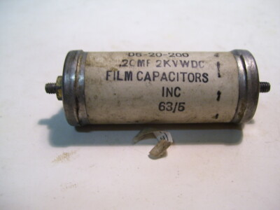 FCI FILM CAPACITOR INC D6-10-200 POLYSTYRENE .20UF 2KVDC  P3686