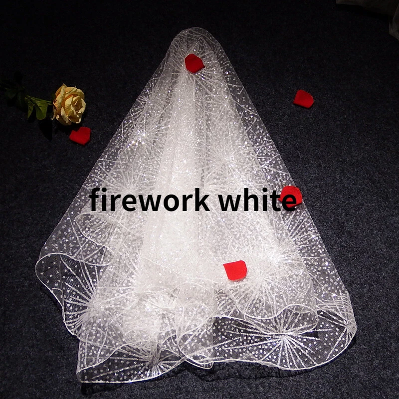 Hochzeit Braut Glitzer Bling Tüll Voile Schleier Braut Zubehör Kurz Modisch - Bild 3 von 4