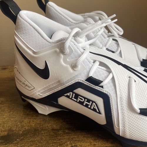 Men's Nike Alpha Menace Pro 3 Football Cleats Sz 11.5 White Navy CT6649-108, New - Picture 12 of 18
