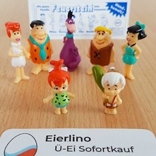Vintage 90s FLINTSTONES FIGURINES SET miniature figures handpaint Hanna Barbera