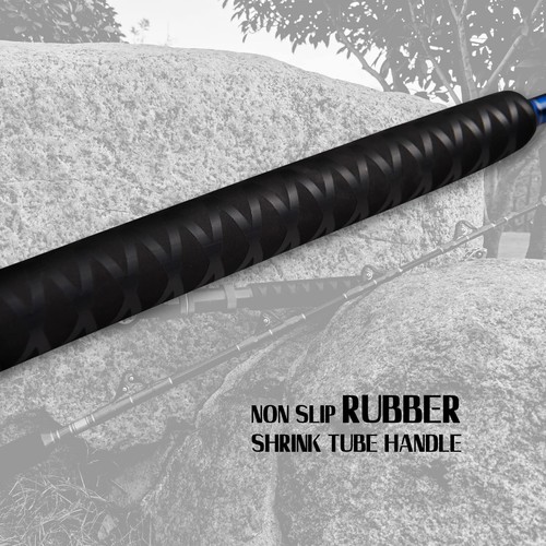 2-Piece Saltwater Offshore Trolling Rod 5-Feet 6-Inch Heavy Roller Rod Conven... - Picture 5 of 6