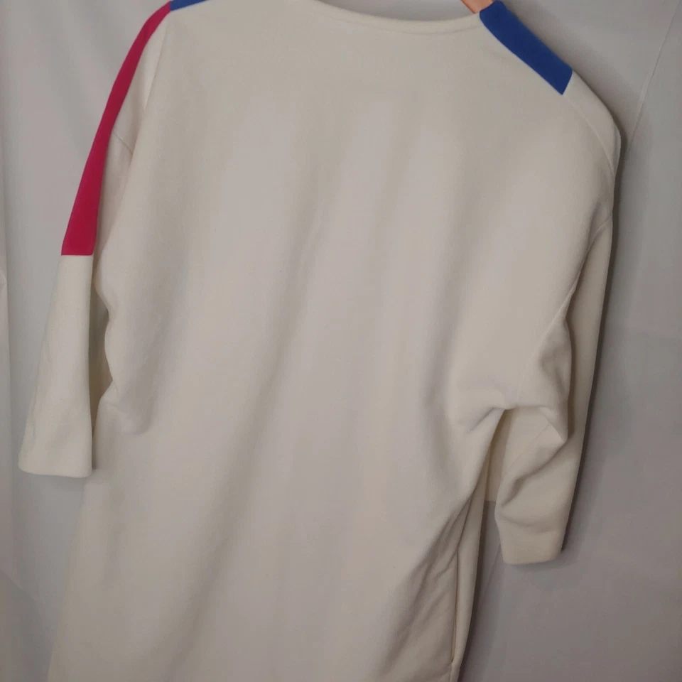 Vintage Vanity Fair Womens M Long Robe Maxi Geometric Cream Pink Teal Blue - Image 3 of 4