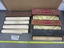 QRS music Piano roll player Supertone antique vintage collection 7 Rolls LOT