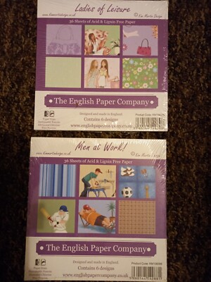  Damen der Freizeit/Herren bei der Arbeit! - English Paper Company - 72 Papiere / 12 Designs