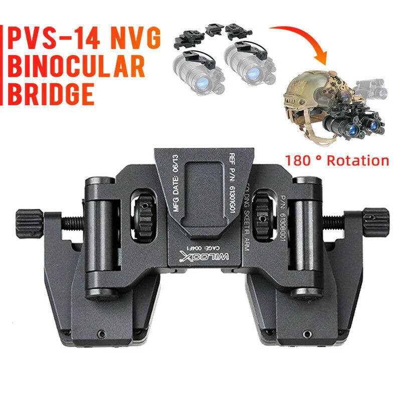 Night-vision Goggle Stent Skip Rhino NVG Mount Arms Bridge for L4G24 FAST Helmet - Image 2 of 4