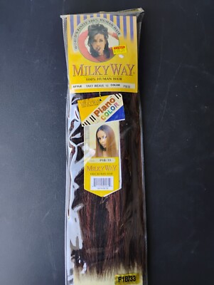 100% Human Hair Extension - 10'' - Milky Way Yaky Weave. Color P1B/33