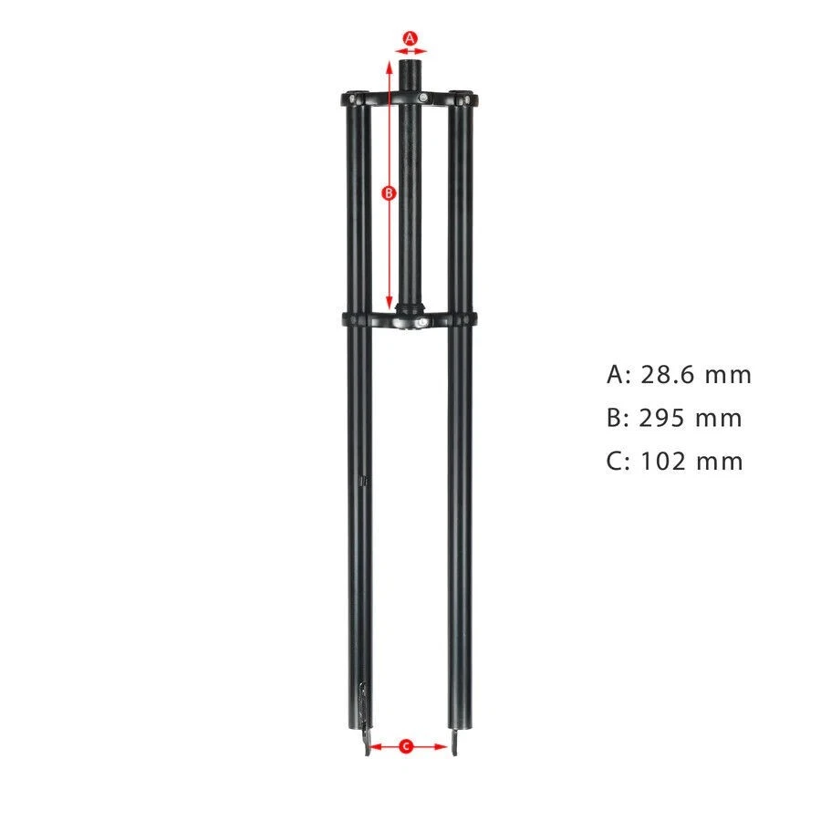 29" x 3.0 TRIPLE TREE 1-1/8” Bicycle FORK FAT TIRES Thread less with Disc Mount - Image 3 of 3