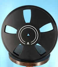 Burlington Recording 10.5"x1/4"HeavyDuty Trident Plastic Reel w/White Box(Black)