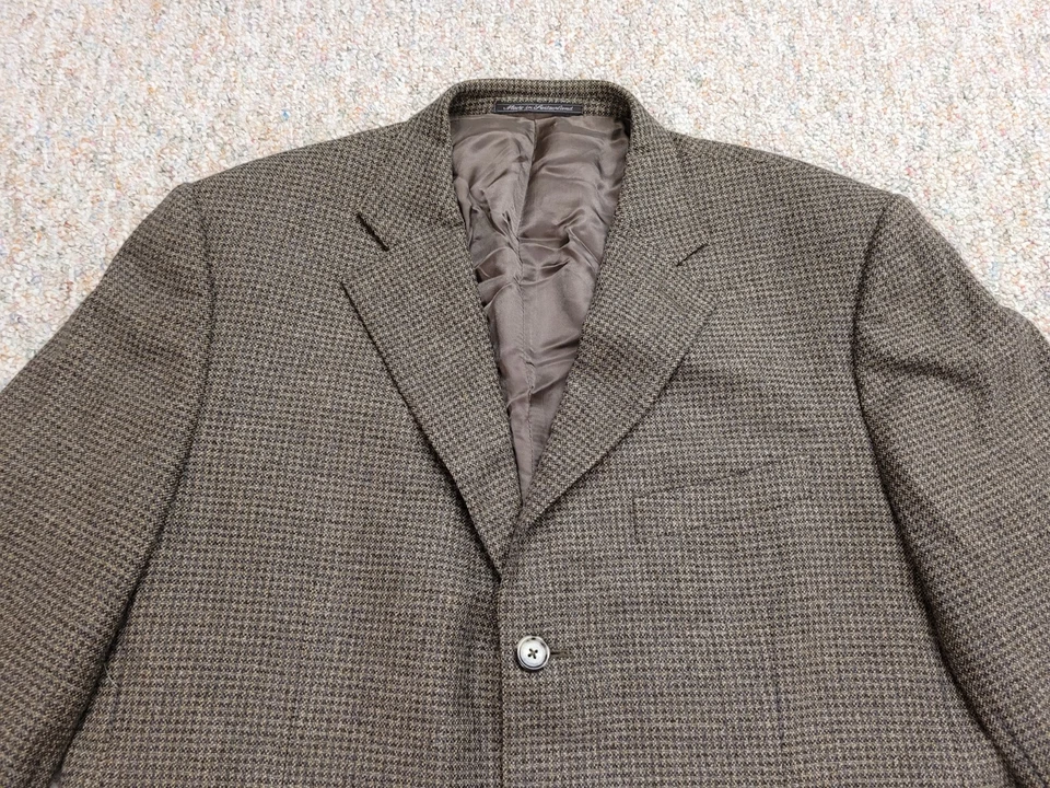 Chaqueta Ermenegildo Zenga Para Hombres 46R Marrón Blazer Abrigo Deportivo Lana Cachemira Seda Foto 2 de 4