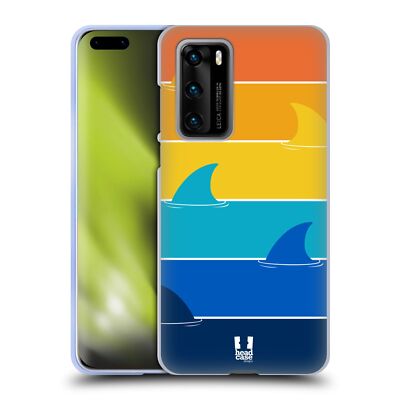 HEAD CASE DESIGNS SHARK PRINTS SOFT GEL CASE FOR HUAWEI PHONES 4
