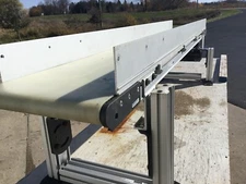 Dorner Conveyor Series 2200 Flat Belt 66" x 10" w/fixed speed gearmotor & stands