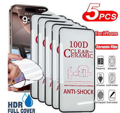 5pcs Ceramic Privacy Film For iPhone Honor Samsung Pixel Oppo Redmi Realme