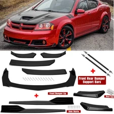 For Dodge Avenger/ Front Rear Bumper Lip Spoiler Splitter Body Kit /Side Skirt