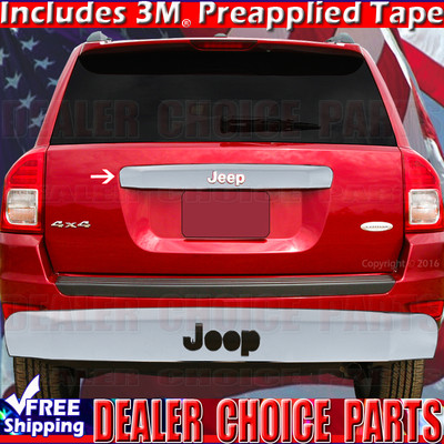 For 2007-2016 JEEP COMPASS Chrome Tailgate COVER Accent w/ Logo Cutout