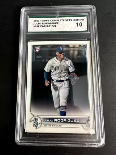 Julio Rodriguez 2022 Topps Complete Sets RC Variation Card #659 SPA 10 GEM MT