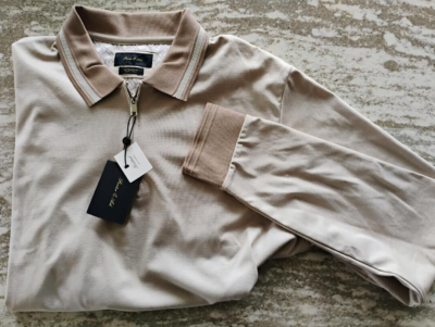 porter and ash dress shirt Porter & Ash Mens Poly Blend Long Sleeve 1/4 Zip Dress Shirt Large MINT  FREESHIP