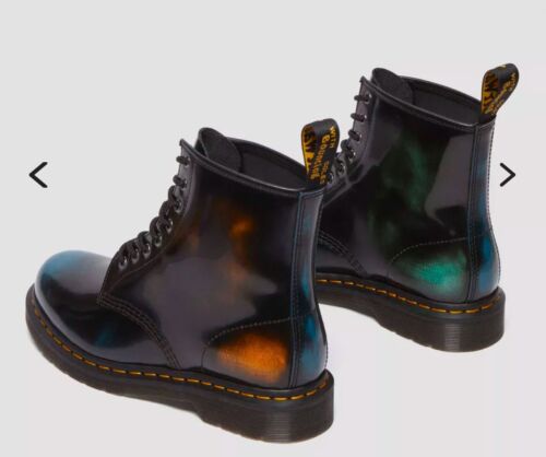 Botas con cordones Dr Martens 1460 de cuero cepillado multicolor nuevas sin etiquetas. - Imagen 3 de 17
