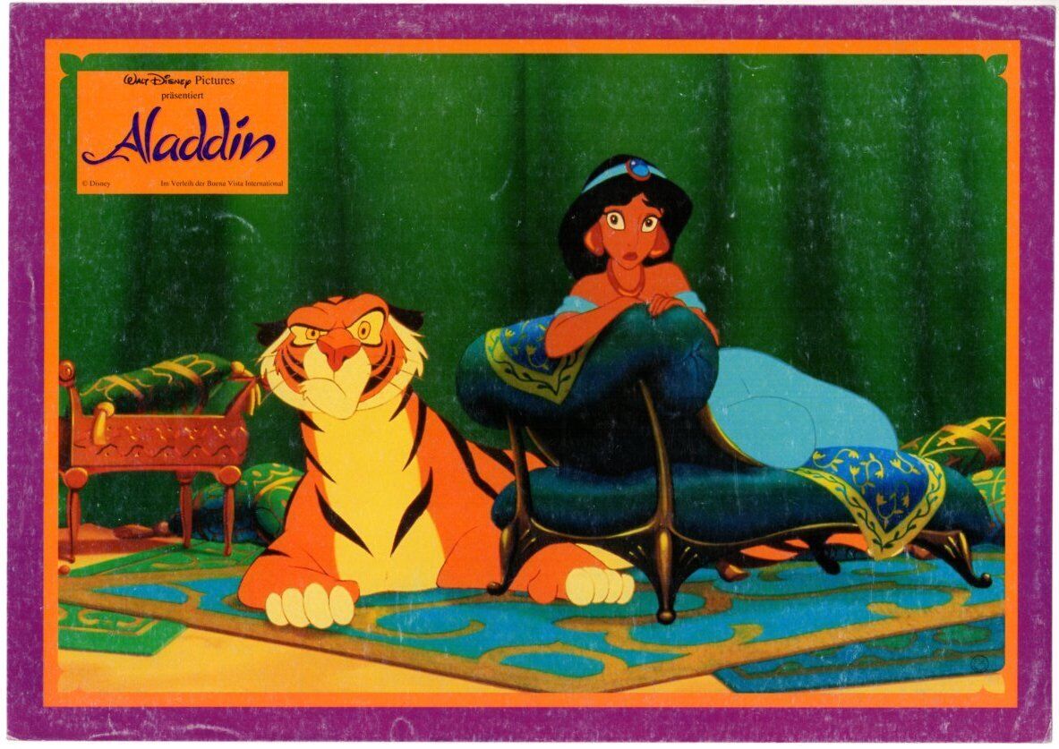 *Walt Disney's ALADDIN (1992) Princess Jasmine and a Tiger 