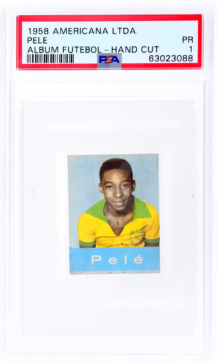 1958 Campeao Mundial VI Copa Do Mundo Pele SGC AUTHENTIC ROOKIE RC (looks  Great)