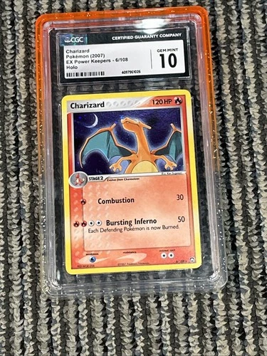 CGC 10 GEM MINT Charizard 2007 EX Power Keepers 6/108 Holo Pokemon Card