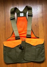 Filson Tin Cloth Mesh Game Bag Vest Dark Tan Orange REG Water-Repellent Hunting 