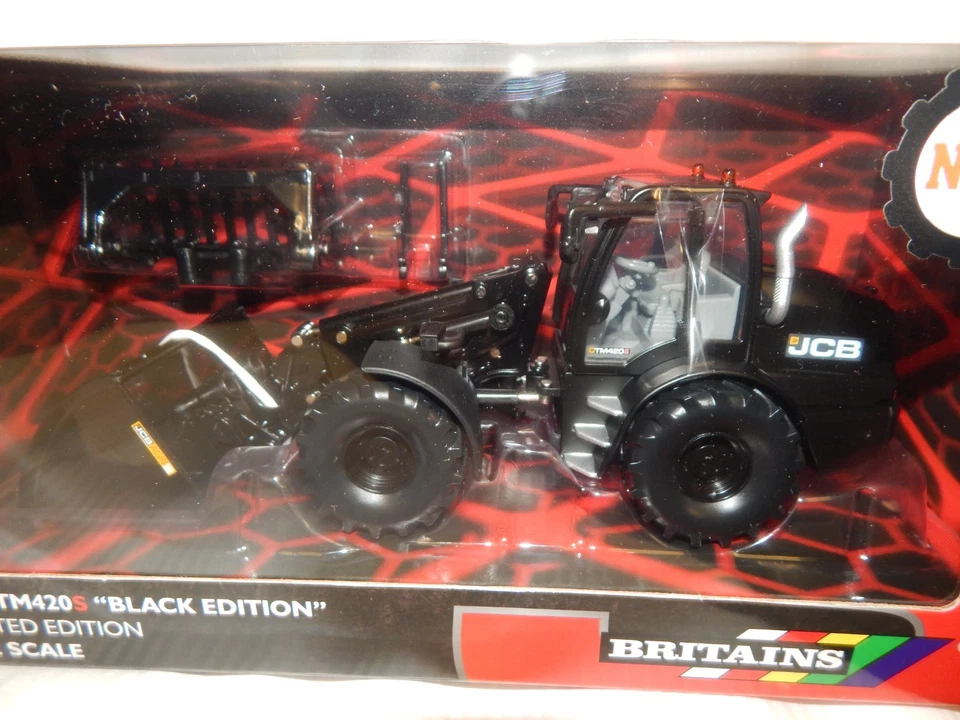 BRITAINS JCB TM420S LOADER BLACK EDITION EDIZIONE LIMITATA 43387 NUOVO CON SCATOLA 1:32 - Immagine 2 di 4