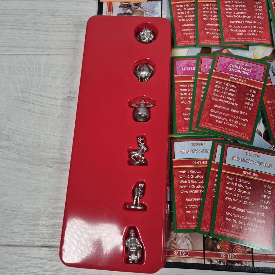 Christmas Monopoly Board Game Limited Edition 2017 100% Complete Retired  - Image 2 of 4