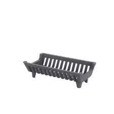 15 In. Cast Iron Heavy-Duty Fireplace Grate with 1.5 In. Clearance