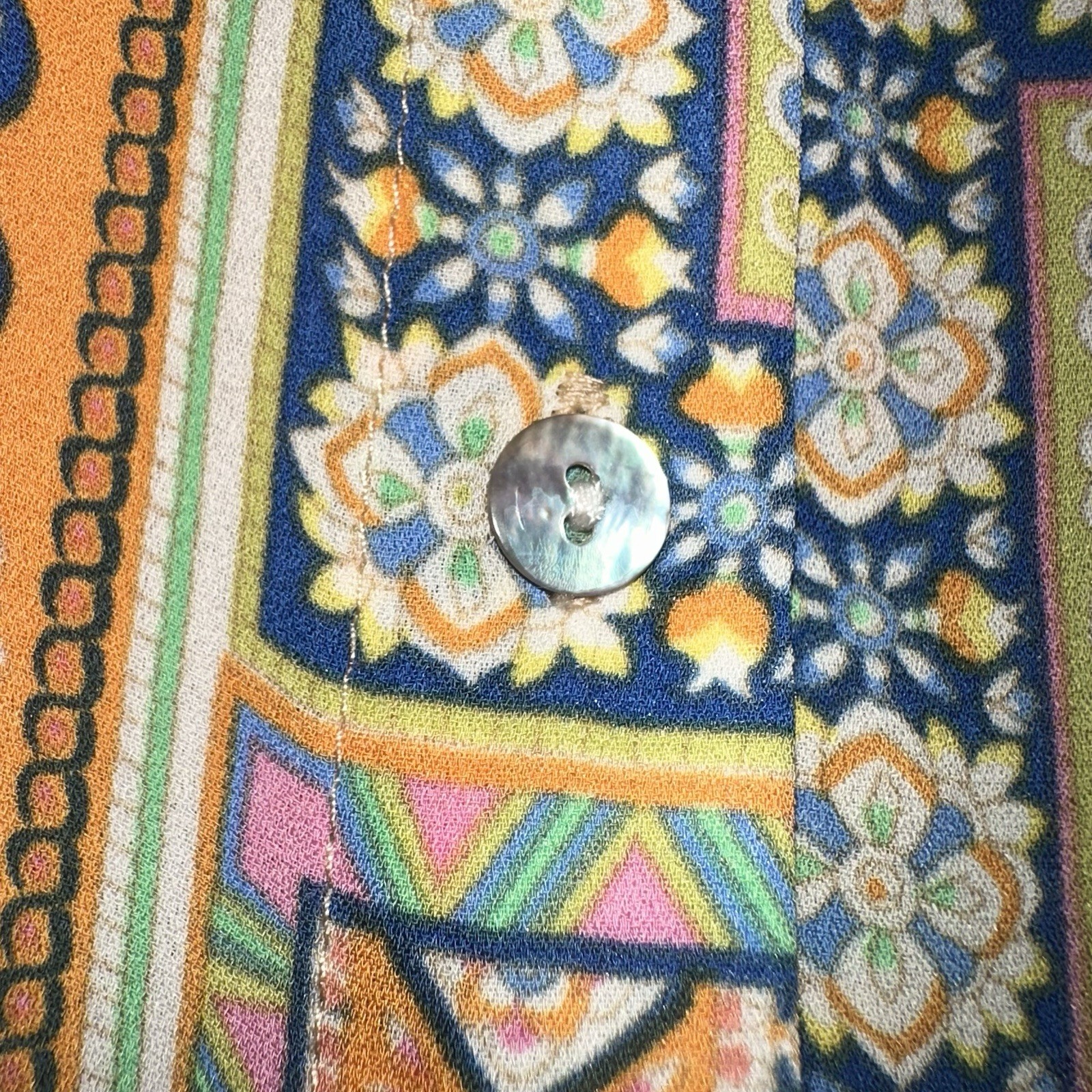 Rose & Olive Colorful Patchwork Button Tunic Frui… - image 7