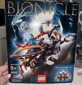 Lego Bionicle Warriors TAKUA & PEWKU 8595- Incomplete set with Mini-CD Pre-Owned