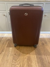 American Tourist Blue Hard Shell Suitcase 70cm x 50cm x 28cm Burgundy Luggage