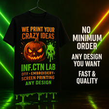 Custom Halloween T-Shirt – INF.CTN LAB | DTF, Embroidery & Screen Printing | Any