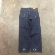 Y2K rocawear men's dark wash baggy jeans skater loose fit 90s hiphop 34