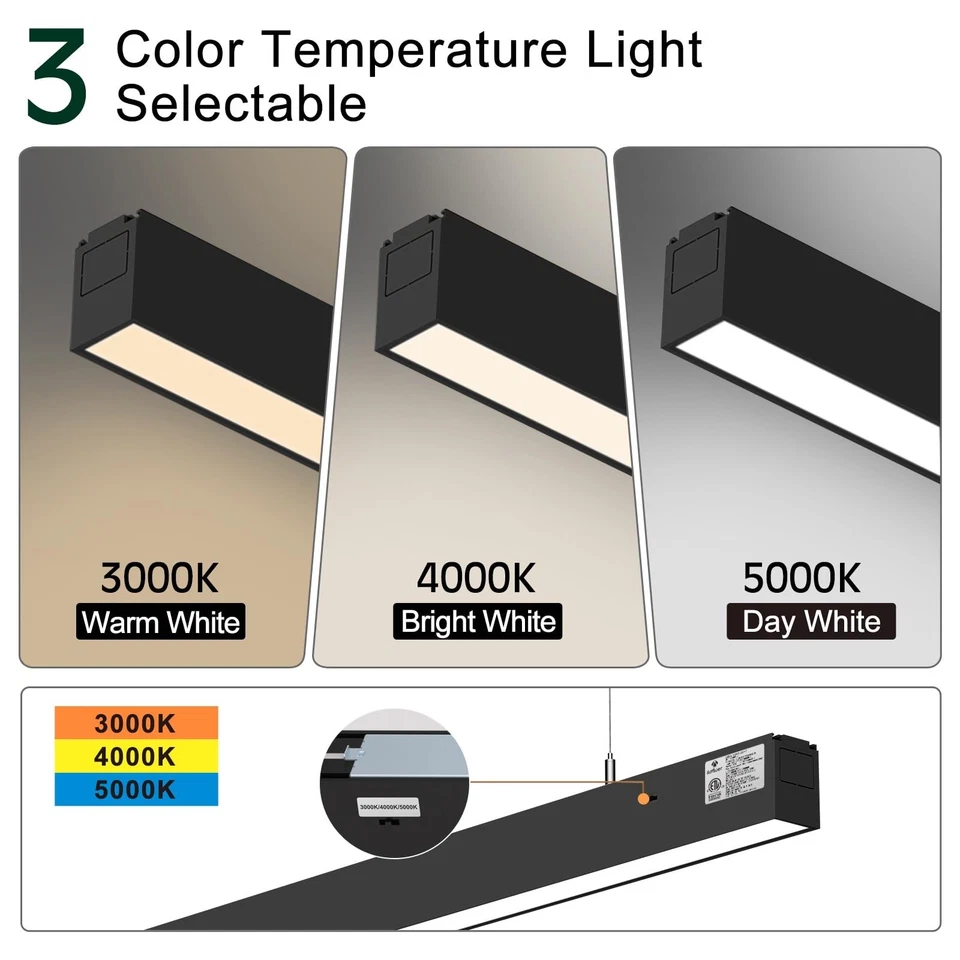 4FT LED Linear Light,35W Down+15W Up Lighting,Linkable 0-10V Dimmable 3/4/5KK... - Image 3 of 4