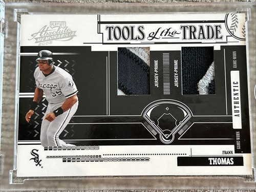 Frank Thomas 2005 Absolute TOTT Black Game Worn Used Jersey Patch Prime Dual /25