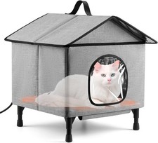 Caseta calefactable para gatos exterior plegable y aislada con calefacci n
