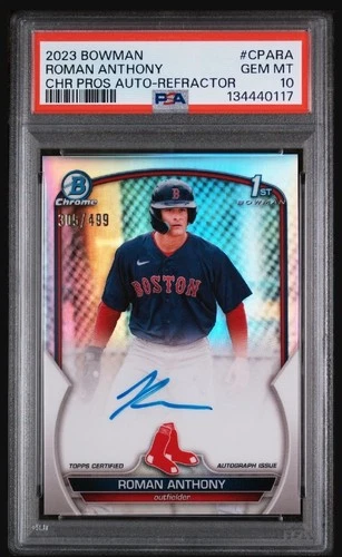 2023 Bowman - Chrome Auto  Roman Anthony #CPA-RA Refractor /499 (AU, RC)