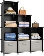 Closet Organizer, 9-Cube Closet Organizers and Storage, Portable Closet Stora...