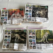 IQ ASSEMBLING PRODUCTS Set Of 4 DINOSAUR 3-D WOODEN MODEL PUZZLE KITS
