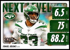 2020 Jamal Adams Panini Score Next Level Stats Gold FOOTBALL #NLS-JA NY Jets