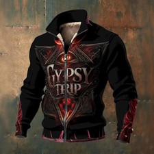 Men's Thick Knit Fleece Jacket Size L