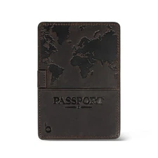 Full Grain Leather Passport Holder Sleeve, RFID Protected, Slim Travel Wallet...