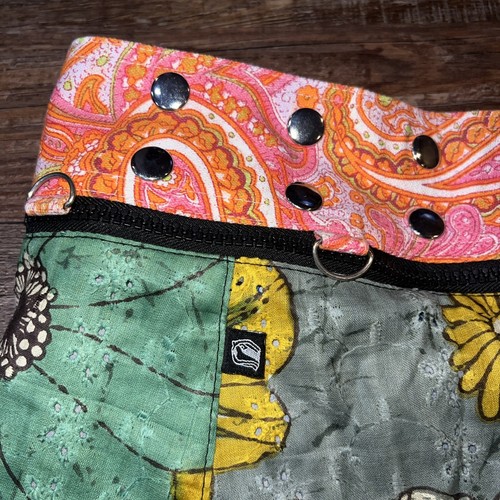 Gonna Zand Amsterdam reversibile stampa vibrante floreale paisley cerniera ottima - Foto 4 di 13