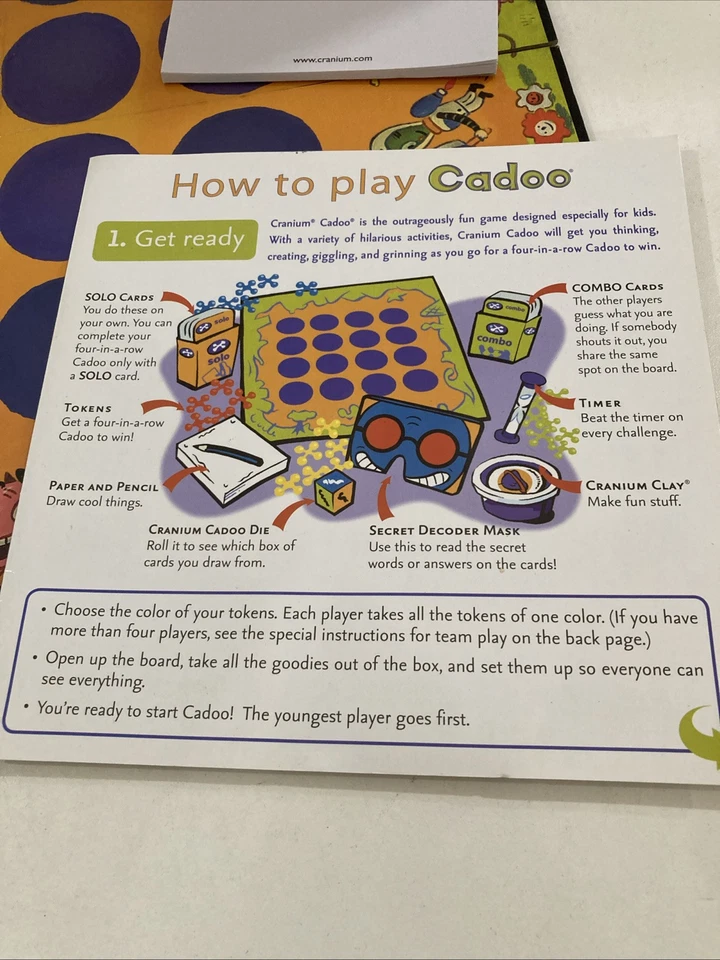 Máscara decodificadora secreta instrucciones tablero repuesto piezas juego cadoo cráneo Foto 2 de 4