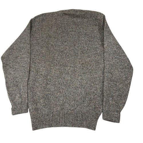 Glenhusky Scotland Pure Shetland Wool Sweater Mens Large Elbow Patch NWT DEFECT - Picture 2 of 12