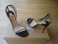 $895 Christian Louboutin So Me 100 Heel Spike Studded Ankle Sandals 40 US 10